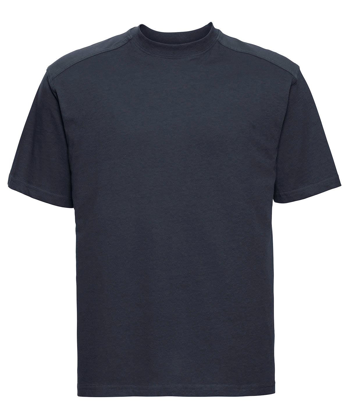 Tryck din logga på T-shirts från Russell Europe - Anpassa Workwear T-Shirt - Herr i färgen Marinblå för företag, föreningar och privatpersoner