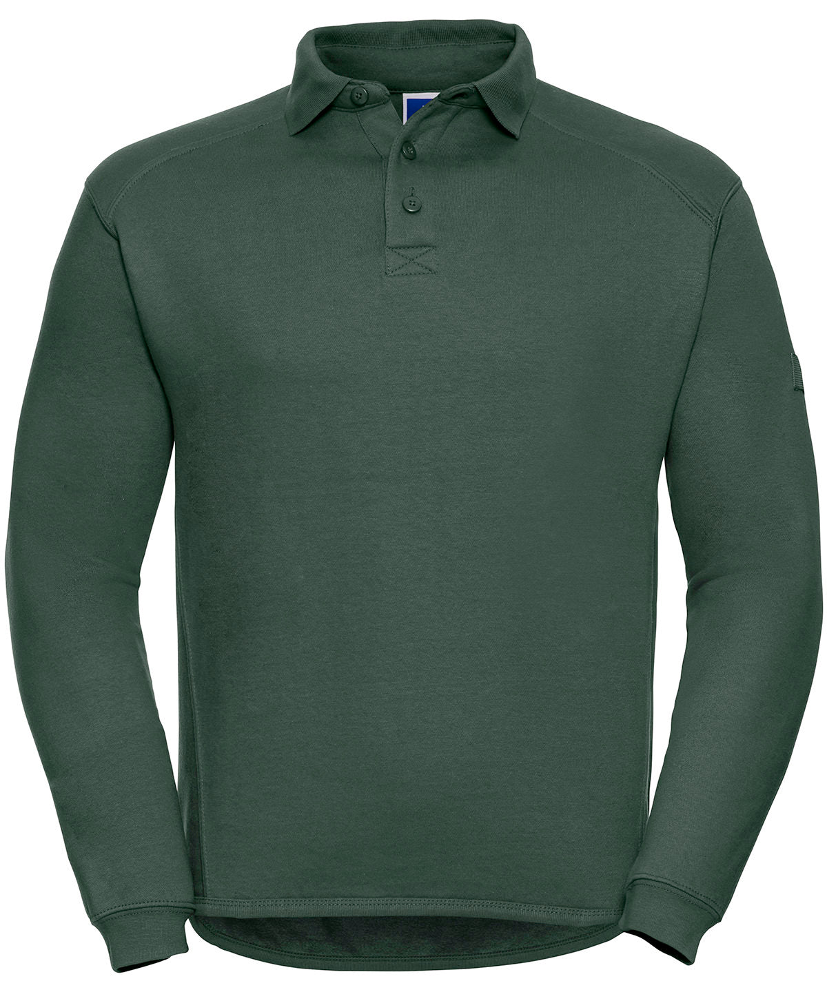 Tryck din logga på Sweatshirts från Russell Europe - Anpassa Russell Europe - Sweatshirt med Kraftig Krage i färgen Djup grön S för företag, föreningar och privatpersoner
