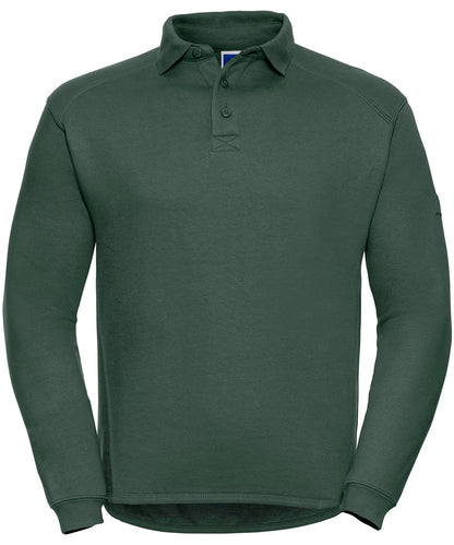 Tryck din logga på Sweatshirts från Russell Europe - Anpassa Russell Europe - Sweatshirt med Kraftig Krage i färgen Djup grön S för företag, föreningar och privatpersoner