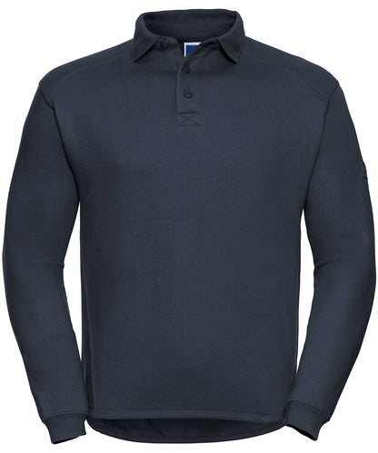Tryck din logga på Sweatshirts från Russell Europe - Anpassa Russell Europe - Sweatshirt med Kraftig Krage i färgen Marinblå för företag, föreningar och privatpersoner