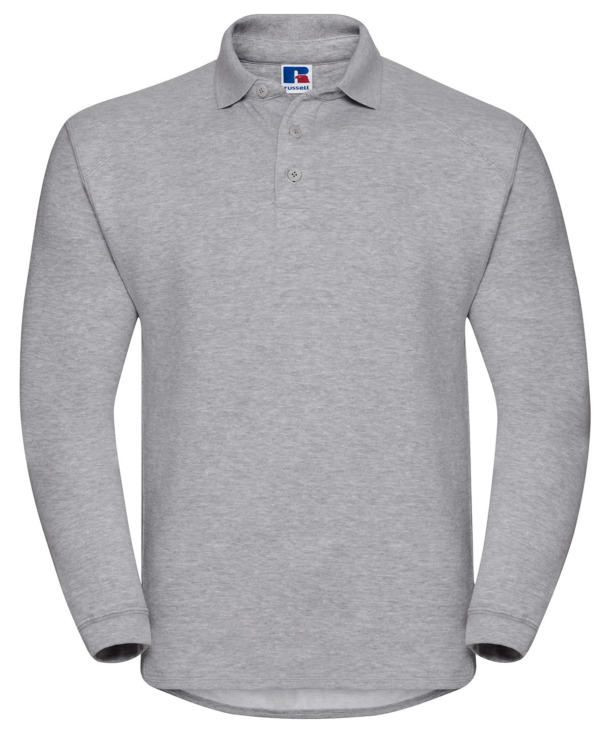 Tryck din logga på Sweatshirts från Russell Europe - Anpassa Russell Europe - Sweatshirt med Kraftig Krage i färgen Ljunggrå för företag, föreningar och privatpersoner