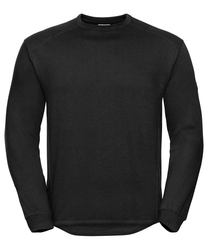 Tryck din logga på Sweatshirts från Russell Europe - Anpassa Russell Europe - Kraftig Sweatshirt med Rund Hals i färgen Svart för företag, föreningar och privatpersoner