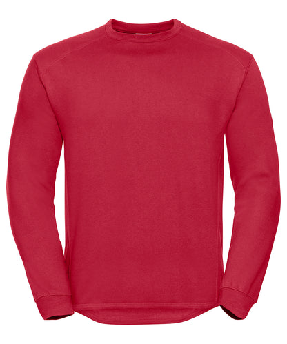 Tryck din logga på Sweatshirts från Russell Europe - Anpassa Russell Europe - Kraftig Sweatshirt med Rund Hals i färgen Mellan röd 4XL för företag, föreningar och privatpersoner