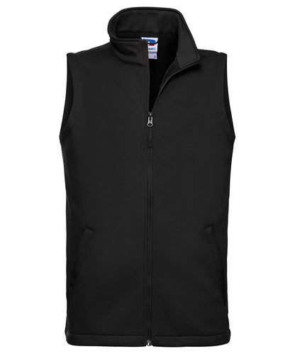 Tryck din logga på Termovästar från Russell Europe - Anpassa Smart softshell väst i färgen Svart för företag, föreningar och privatpersoner