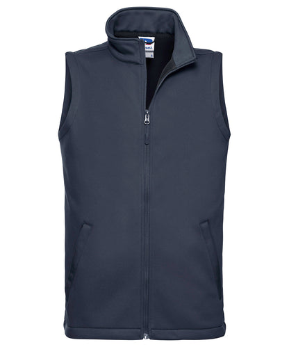 Tryck din logga på Termovästar från Russell Europe - Anpassa Smart softshell väst i färgen Marinblå för företag, föreningar och privatpersoner