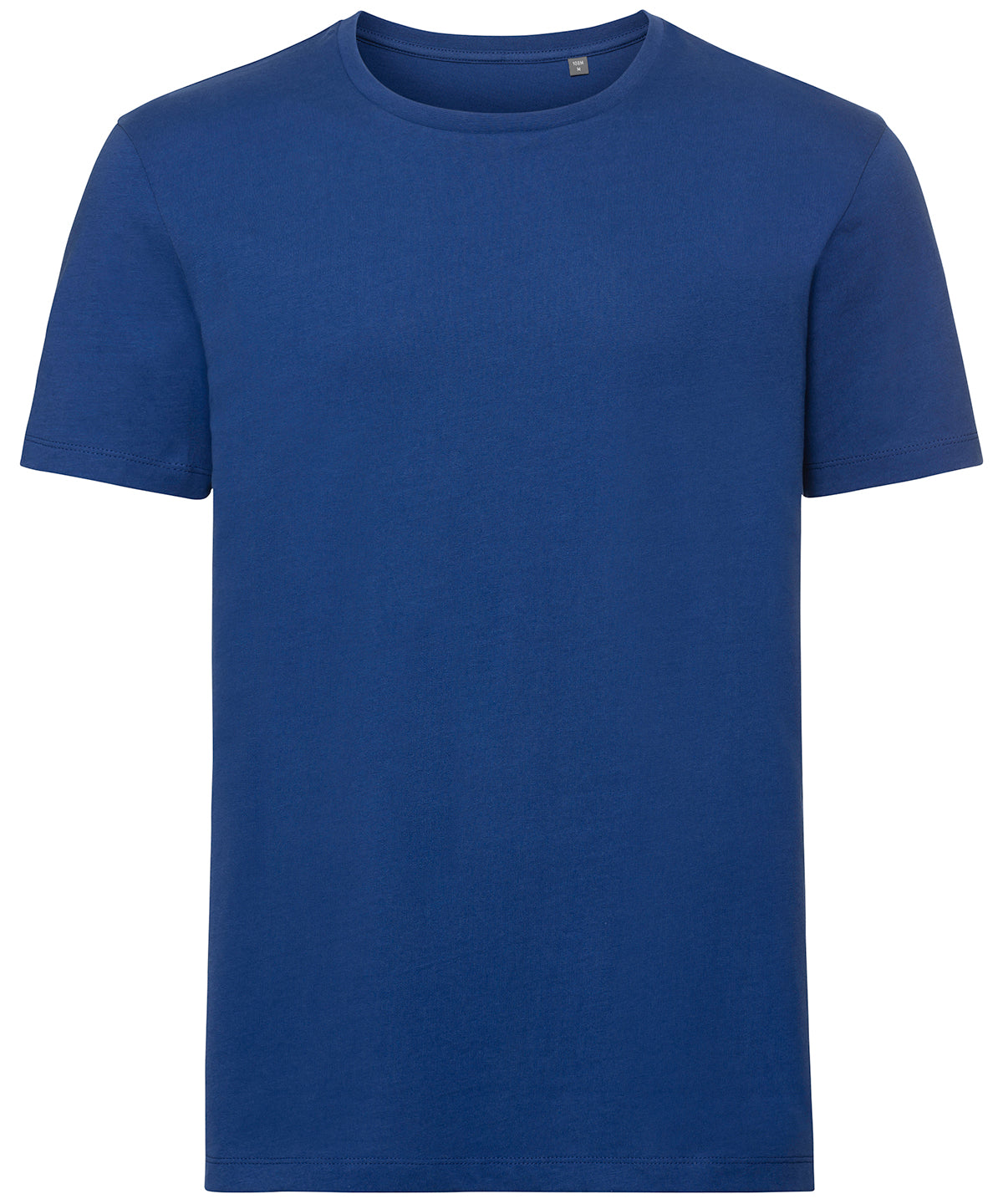 Tryck din logga på T-shirts från Russell Europe - Anpassa Pure Organic T‑Shirt i färgen Royal XL för företag, föreningar och privatpersoner