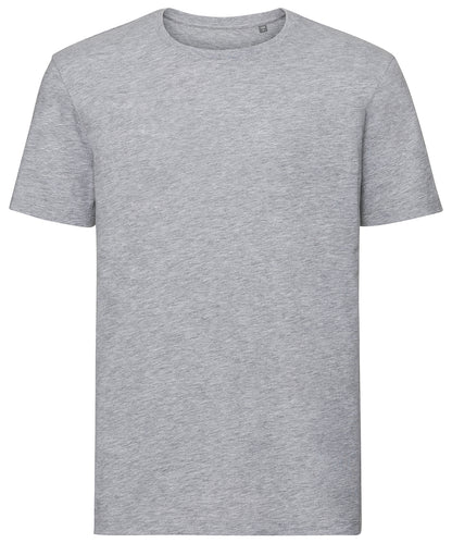 Tryck din logga på T-shirts från Russell Europe - Anpassa Pure Organic T‑Shirt i färgen Ljunggrå S för företag, föreningar och privatpersoner