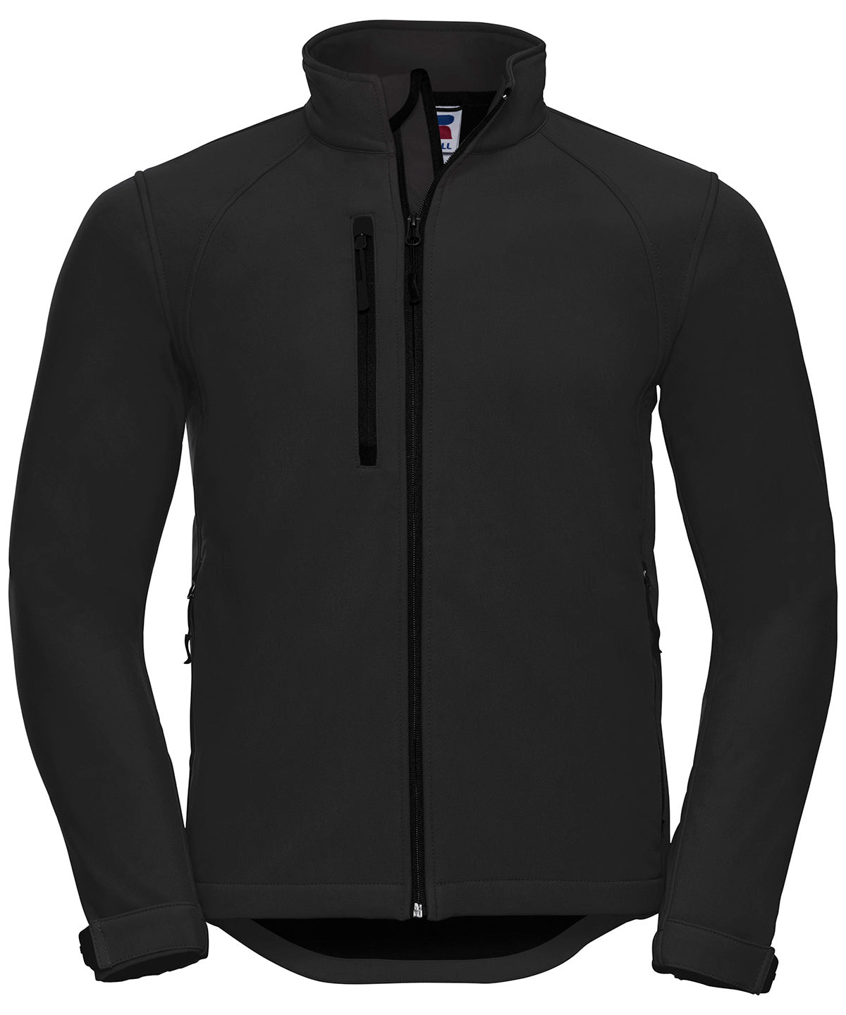 Tryck din logga på Softshelljackor från Russell Europe - Anpassa Softshell-jacka i färgen Svart för företag, föreningar och privatpersoner
