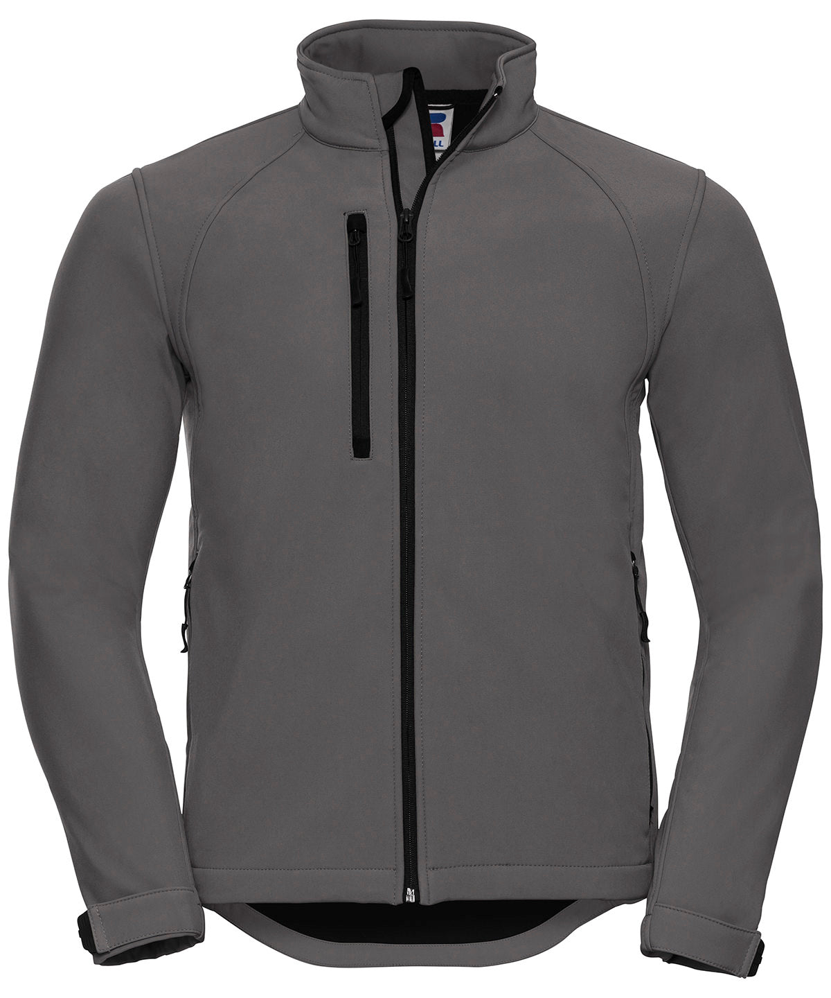 Tryck din logga på Softshelljackor från Russell Europe - Anpassa Softshell-jacka i färgen Silver för företag, föreningar och privatpersoner