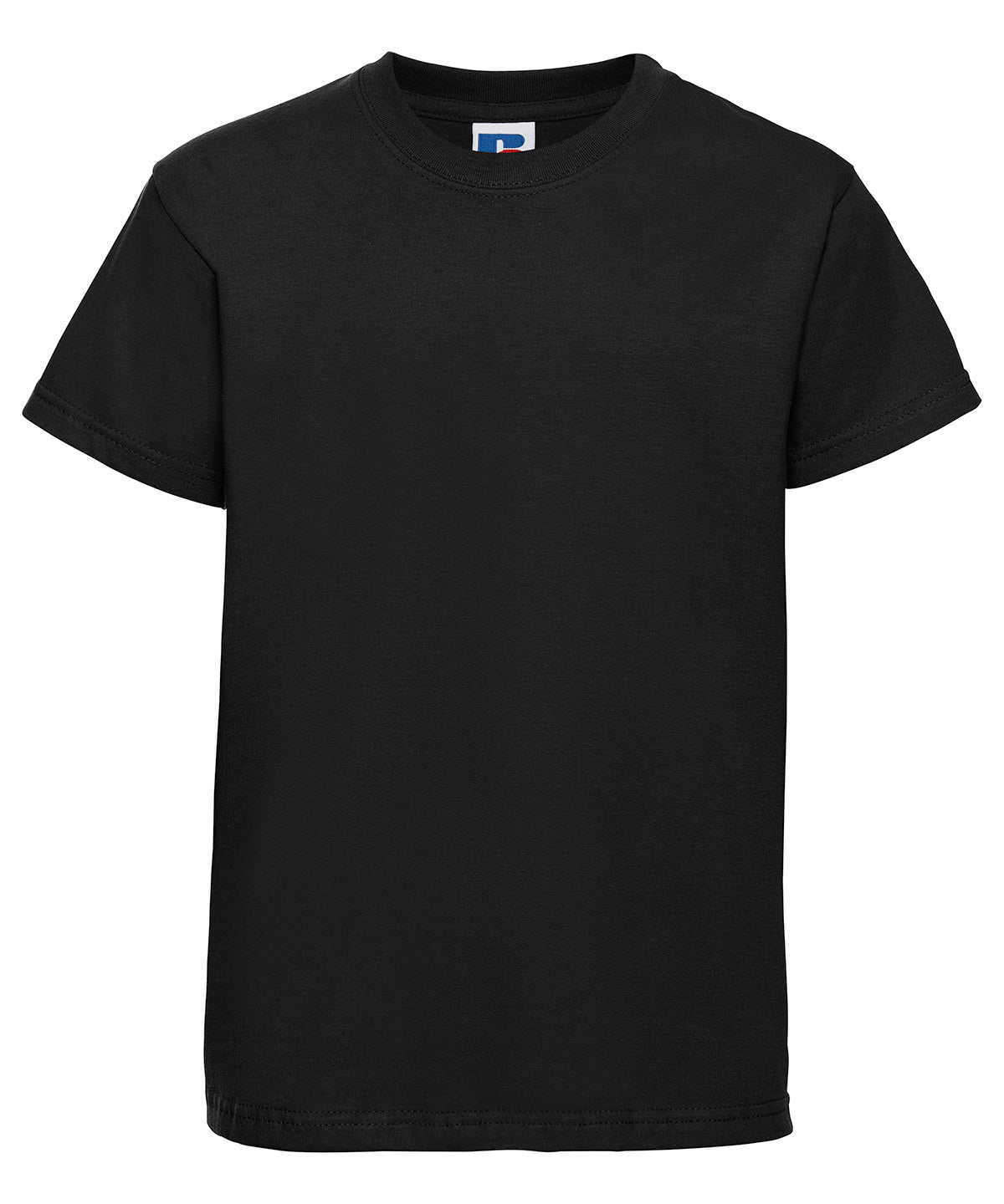 Tryck din logga på T-shirts från Russell Europe - Anpassa Classic T-Shirt – Barn i färgen Svart för företag, föreningar och privatpersoner