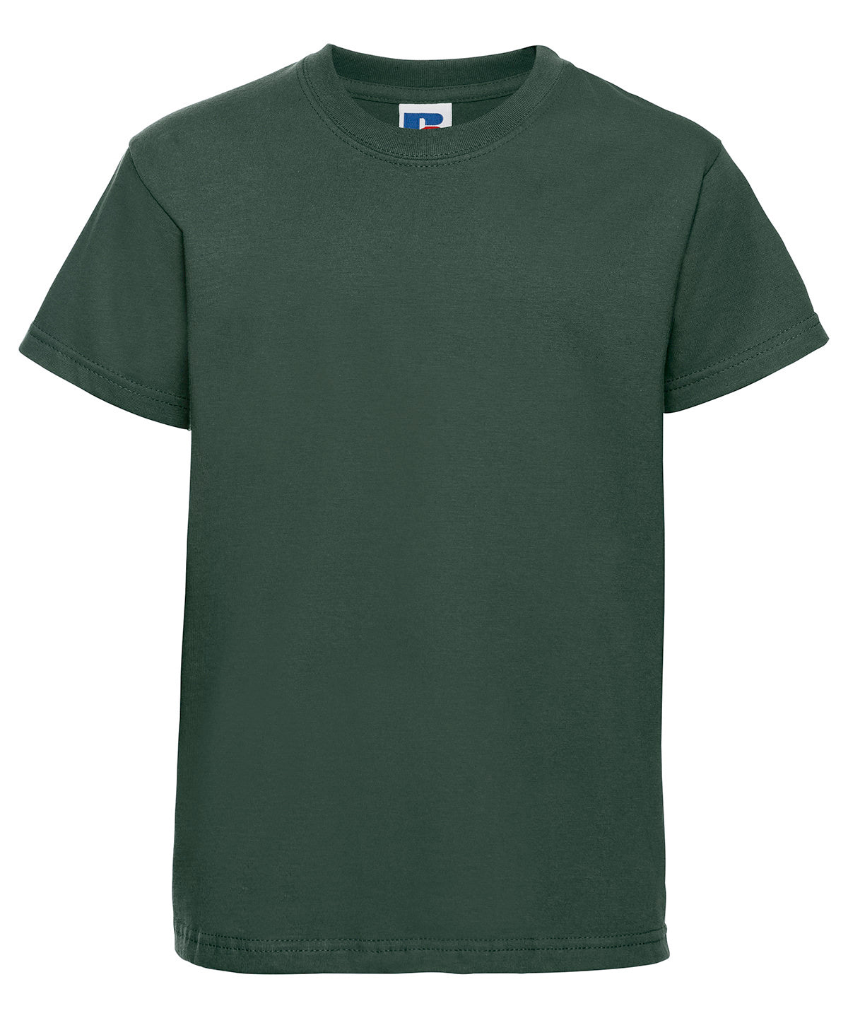 Tryck din logga på T-shirts från Russell Europe - Anpassa Classic T-Shirt – Barn i färgen Djup grön för företag, föreningar och privatpersoner