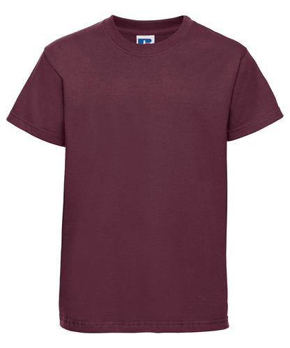 Tryck din logga på T-shirts från Russell Europe - Anpassa Classic T-Shirt – Barn i färgen Burgundy för företag, föreningar och privatpersoner