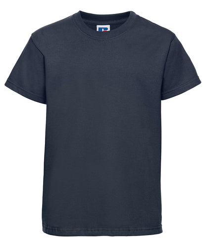 Tryck din logga på T-shirts från Russell Europe - Anpassa Classic T-Shirt – Barn i färgen Marinblå för företag, föreningar och privatpersoner
