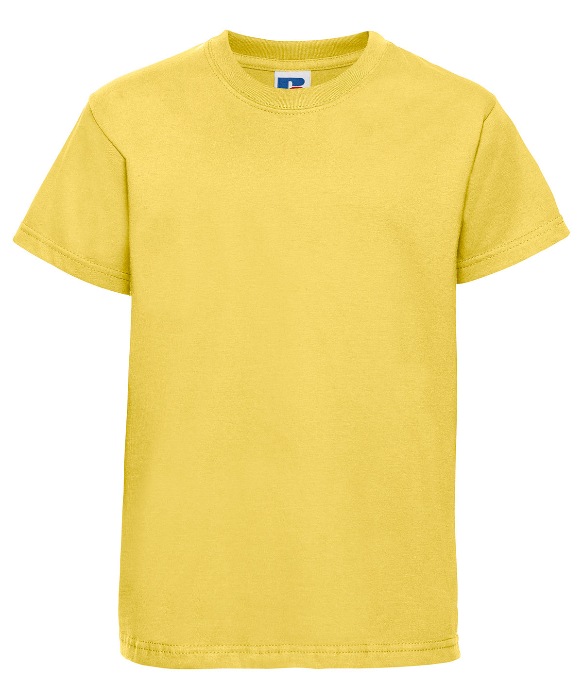 Tryck din logga på T-shirts från Russell Europe - Anpassa Classic T-Shirt – Barn i färgen Mellan gul för företag, föreningar och privatpersoner