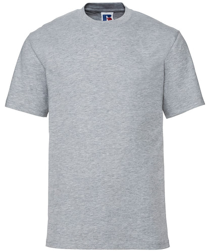 Tryck din logga på T-shirts från Russell Europe - Anpassa Super Ringspun Classic T-Shirt i färgen Ljunggrå för företag, föreningar och privatpersoner