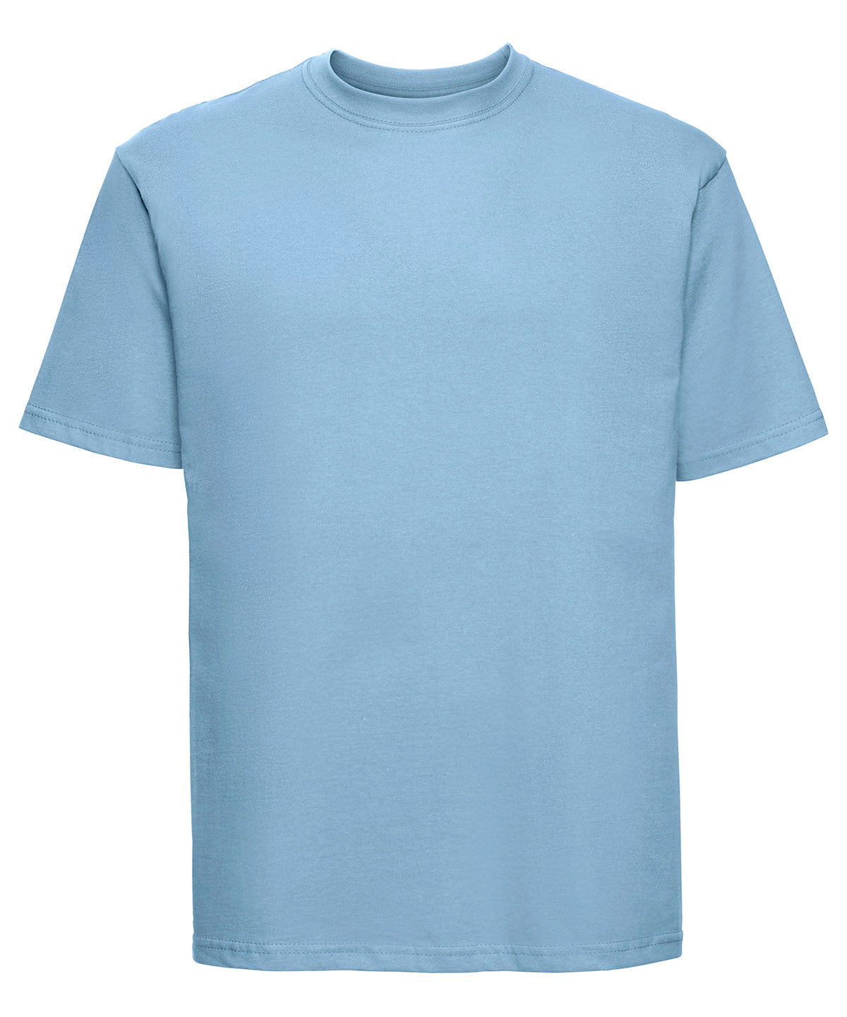 Tryck din logga på T-shirts från Russell Europe - Anpassa Super Ringspun Classic T-Shirt i färgen Himmelblå för företag, föreningar och privatpersoner