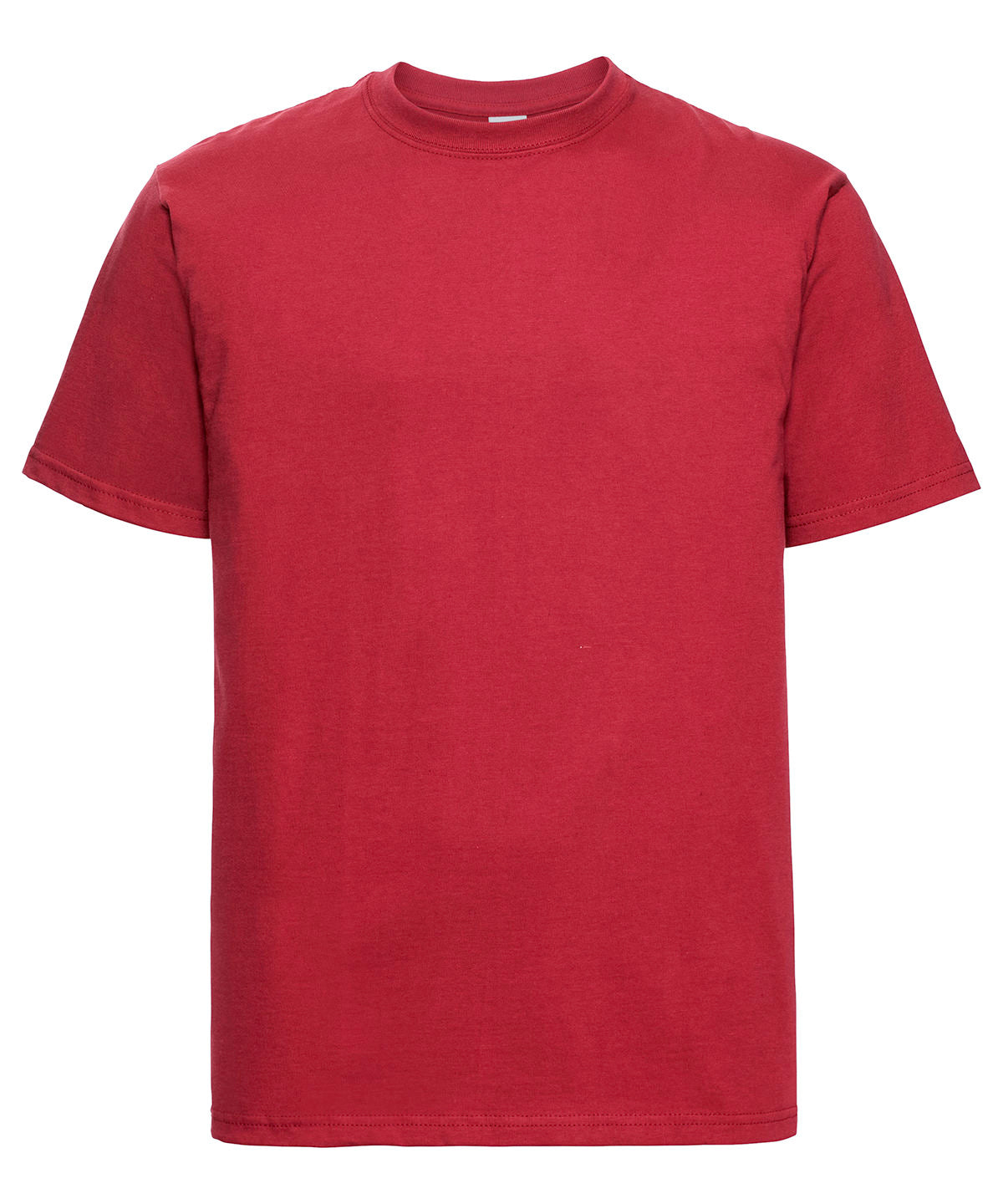 Tryck din logga på T-shirts från Russell Europe - Anpassa Classic Heavyweight Ringspun T-Shirt -Herr i färgen Mellan röd för företag, föreningar och privatpersoner
