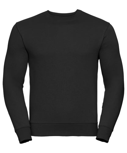 Tryck din logga på Sweatshirts från Russell Europe - Anpassa Russell Europe - Sweatshirt med Set-In-Ärm i färgen Svart för företag, föreningar och privatpersoner