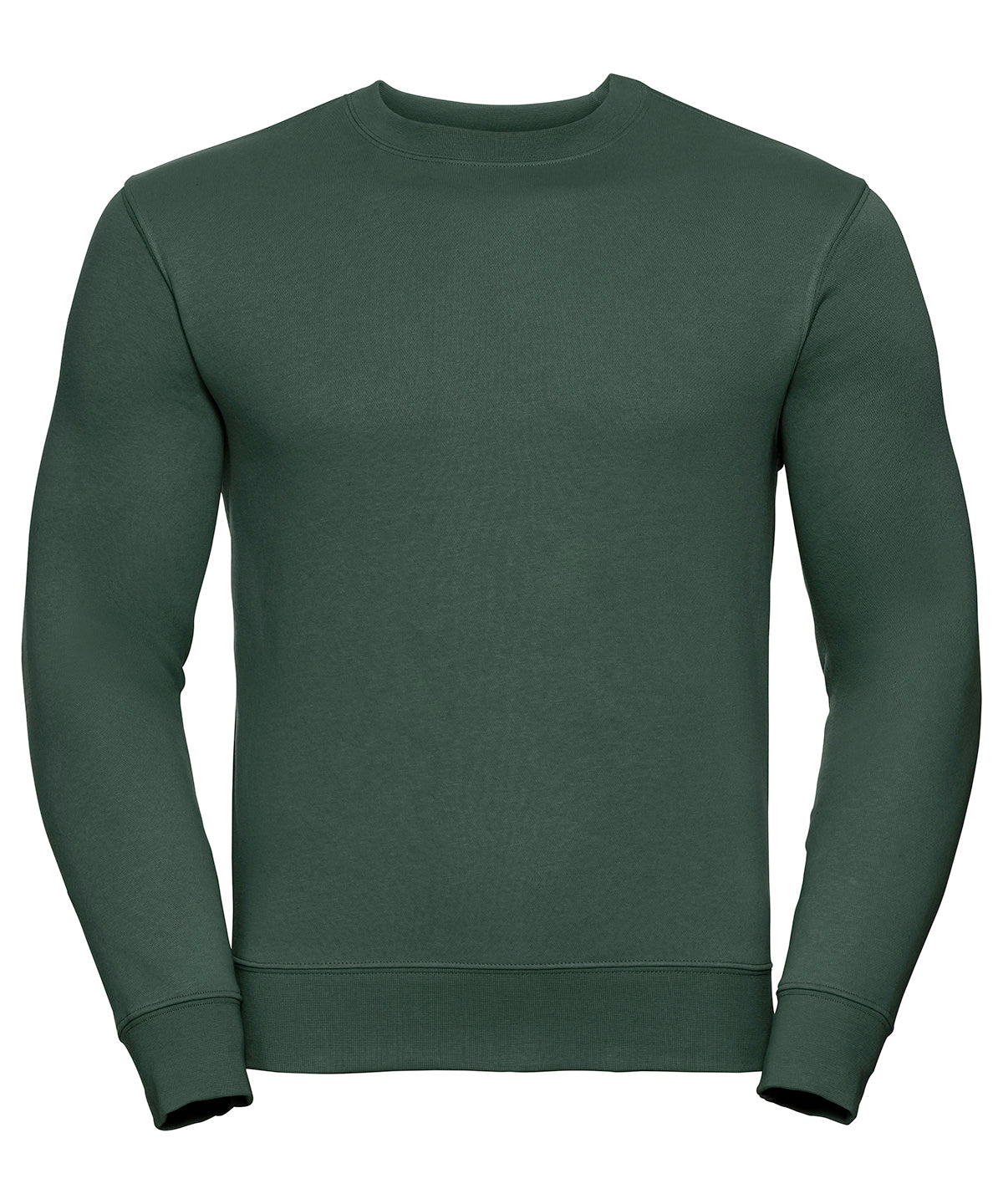 Tryck din logga på Sweatshirts från Russell Europe - Anpassa Russell Europe - Sweatshirt med Set-In-Ärm i färgen Djup grön för företag, föreningar och privatpersoner
