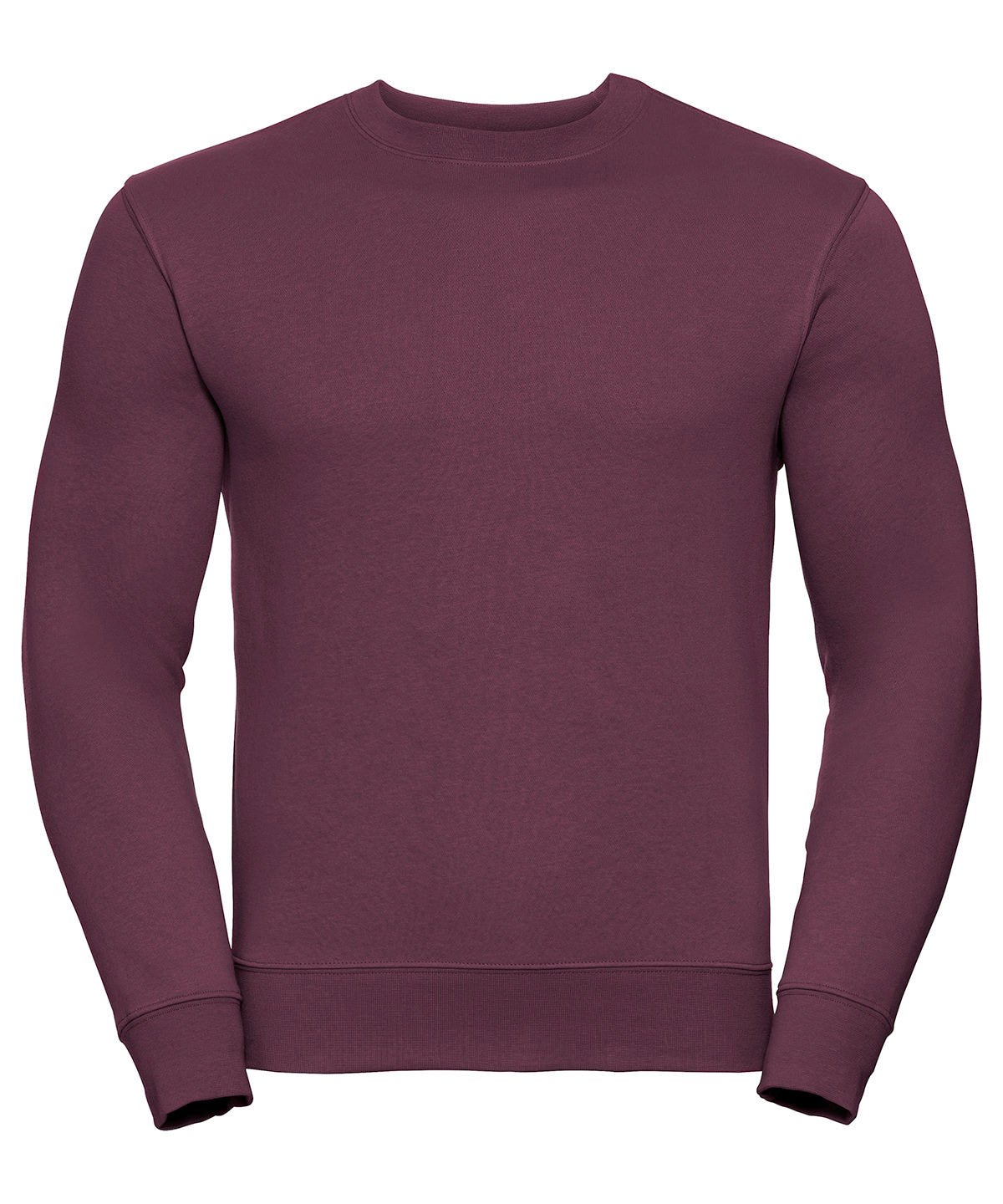 Tryck din logga på Sweatshirts från Russell Europe - Anpassa Russell Europe - Sweatshirt med Set-In-Ärm i färgen Burgundy för företag, föreningar och privatpersoner
