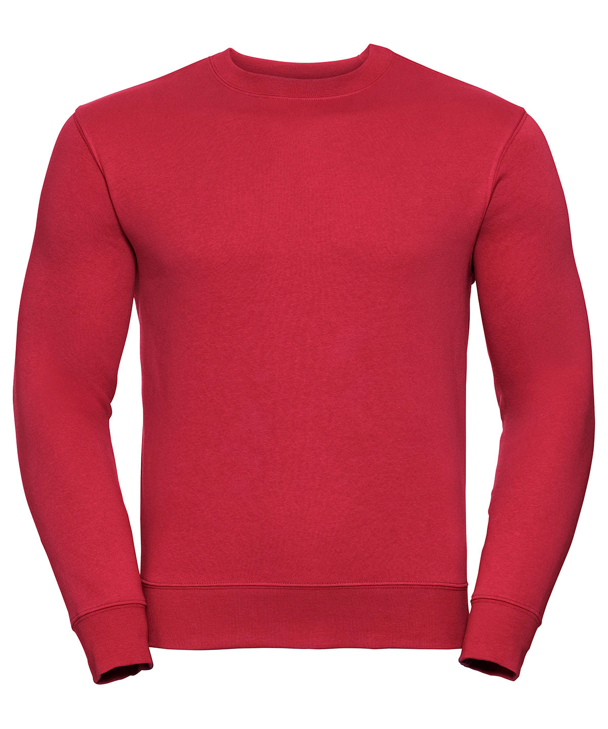 Tryck din logga på Sweatshirts från Russell Europe - Anpassa Russell Europe - Sweatshirt med Set-In-Ärm i färgen Mellan röd för företag, föreningar och privatpersoner