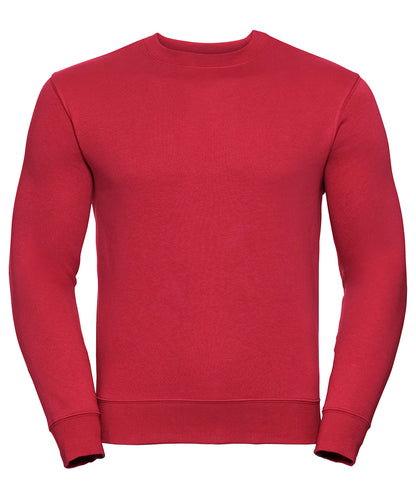Tryck din logga på Sweatshirts från Russell Europe - Anpassa Russell Europe - Sweatshirt med Set-In-Ärm i färgen Mellan röd för företag, föreningar och privatpersoner