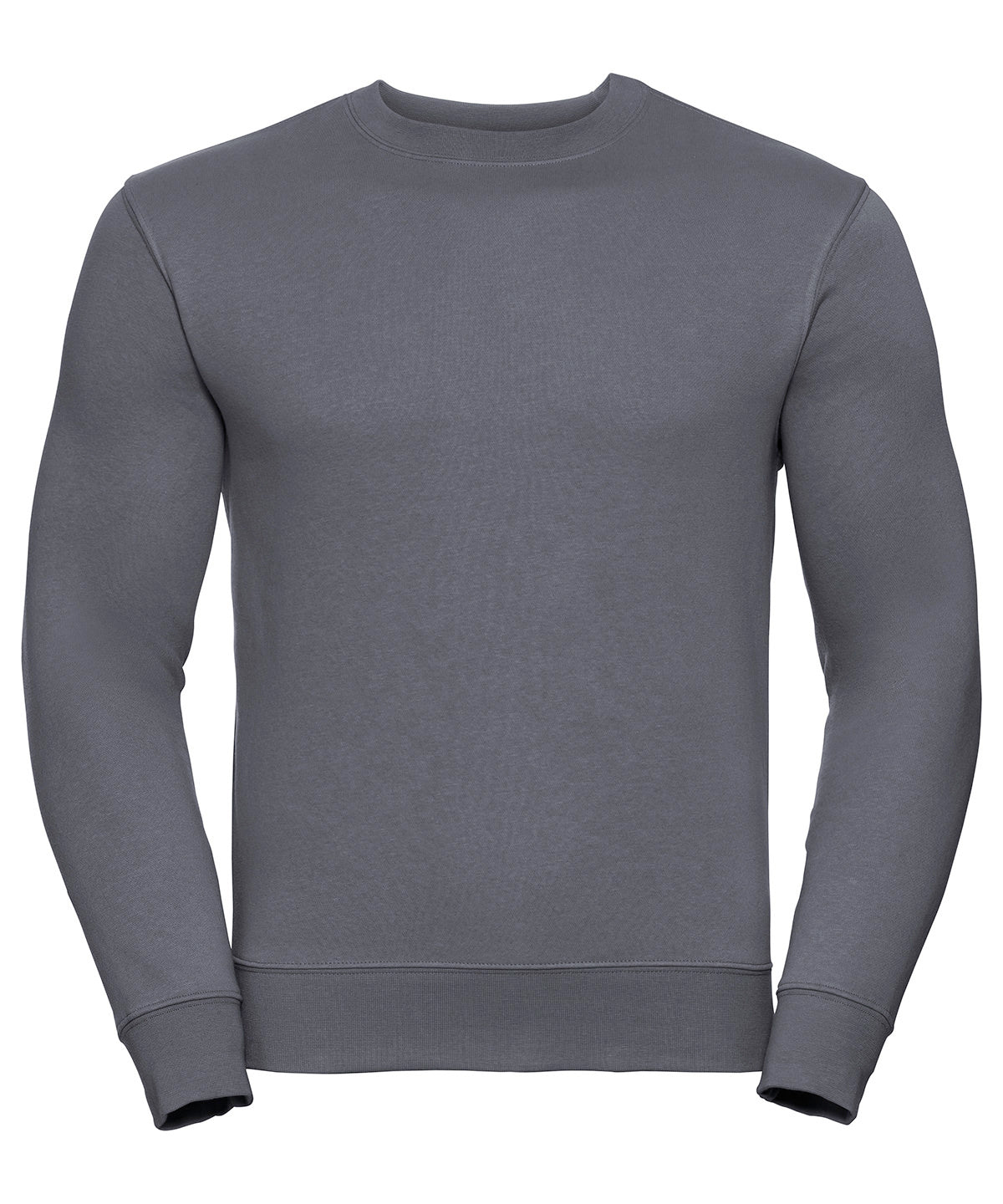 Tryck din logga på Sweatshirts från Russell Europe - Anpassa Russell Europe - Sweatshirt med Set-In-Ärm i färgen Mörkgrå för företag, föreningar och privatpersoner