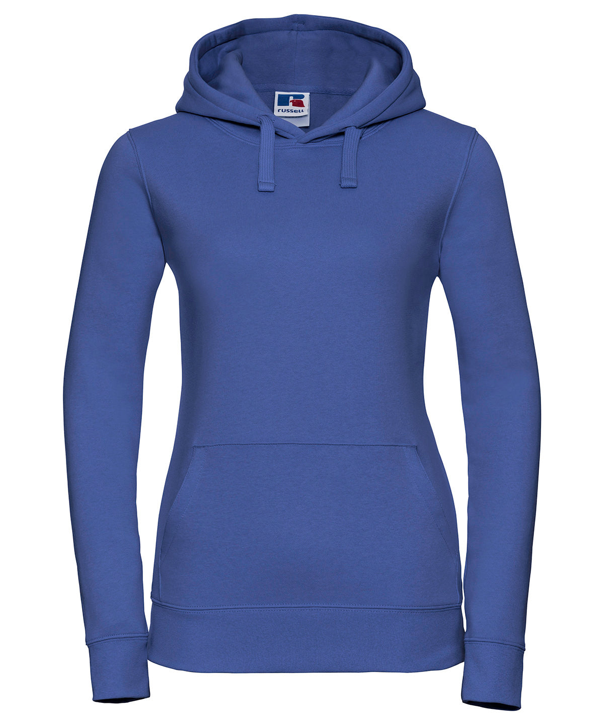 Tryck din logga på Hoodies från Russell Europe - Anpassa Russell Europe - Äkta Hoodie med Huva för Damer i färgen Royal för företag, föreningar och privatpersoner