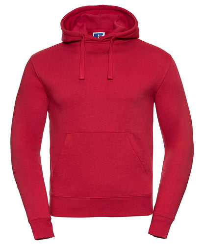 Tryck din logga på Hoodies från Russell Europe - Anpassa Russell Europe - Autentisk Hoodie med Huva i färgen Mellan röd för företag, föreningar och privatpersoner