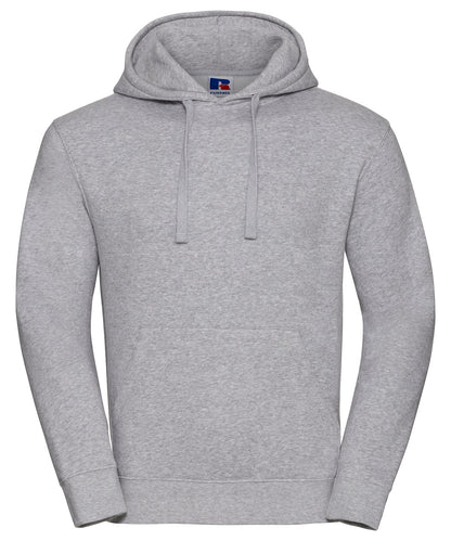 Tryck din logga på Hoodies från Russell Europe - Anpassa Russell Europe - Autentisk Hoodie med Huva i färgen Ljunggrå för företag, föreningar och privatpersoner