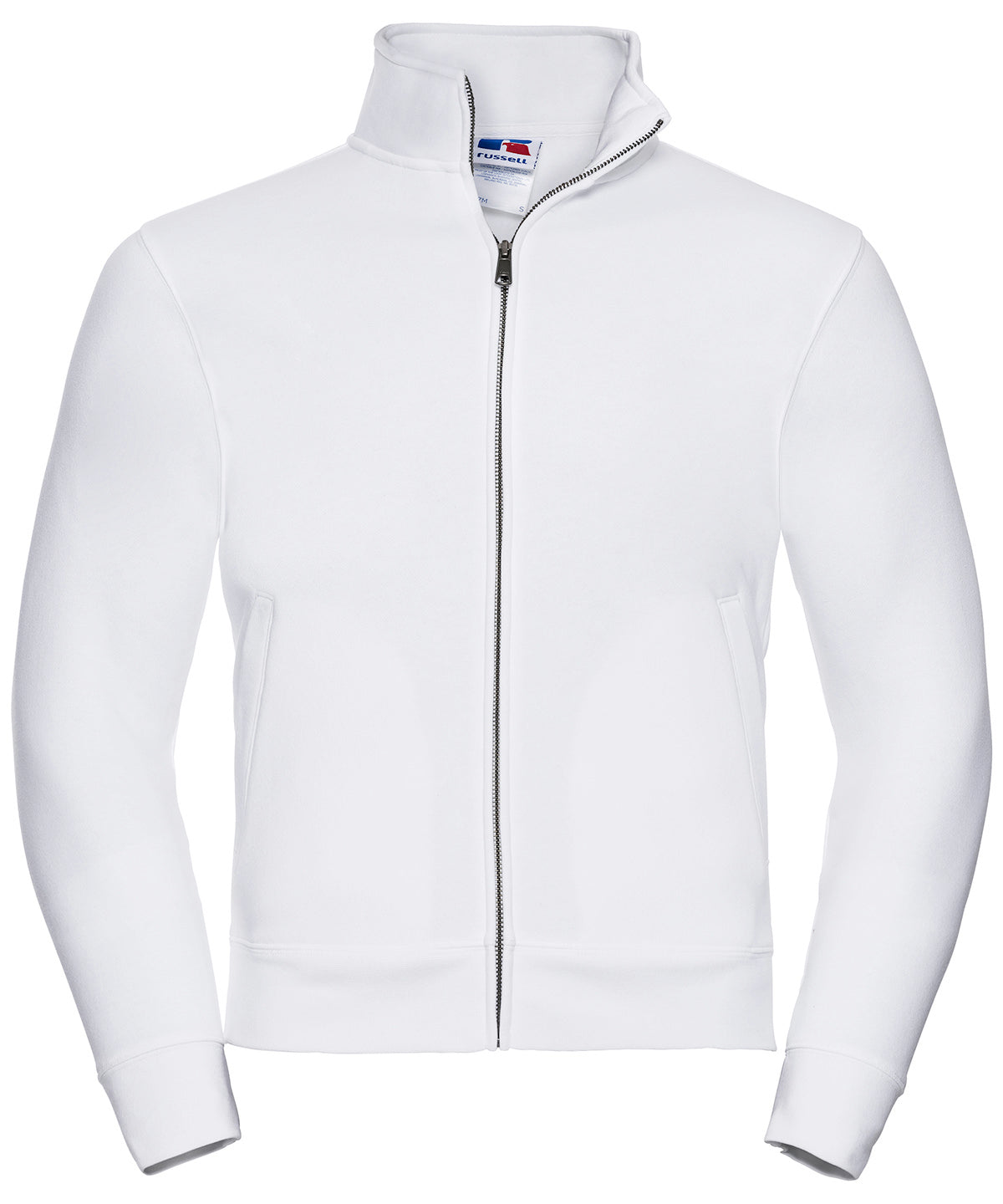Tryck din logga på Sweatshirts från Russell Europe - Anpassa Russell Europe - Autentisk Sweatshirt i färgen Vit för företag, föreningar och privatpersoner