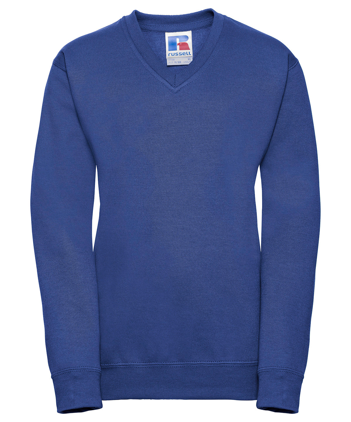 Tryck din logga på Sweatshirts från Russell Europe - Anpassa Russell Europe - Sweatshirt med V-Ringning för Barn i färgen Royal för företag, föreningar och privatpersoner