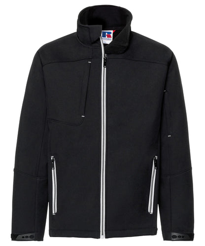 Tryck din logga på Softshelljackor från Russell Europe - Anpassa Bionic softshell-jacka i färgen Svart för företag, föreningar och privatpersoner