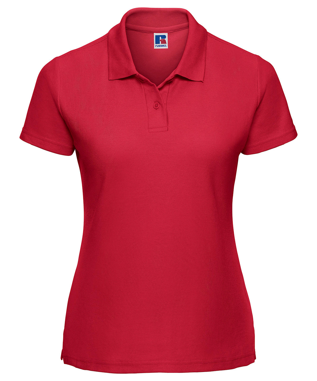 Tryck din logga på Piké från Russell Europe - Anpassa Classic Polycotton Polo - Dam i färgen Mellan röd för företag, föreningar och privatpersoner
