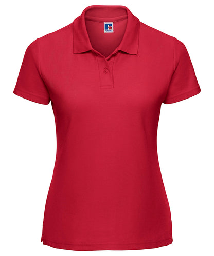 Tryck din logga på Piké från Russell Europe - Anpassa Classic Polycotton Polo - Dam i färgen Mellan röd för företag, föreningar och privatpersoner