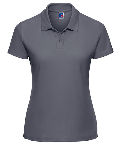 Tryck din logga på Piké från Russell Europe - Anpassa Classic Polycotton Polo - Dam i färgen Mörkgrå för företag, föreningar och privatpersoner