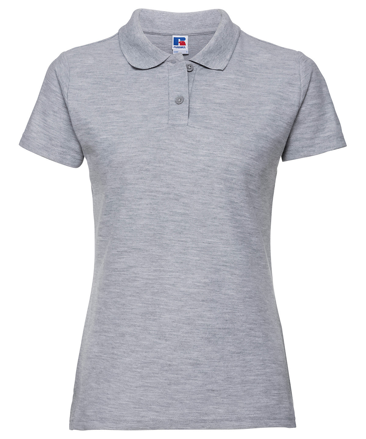Tryck din logga på Piké från Russell Europe - Anpassa Classic Polycotton Polo - Dam i färgen Ljunggrå för företag, föreningar och privatpersoner