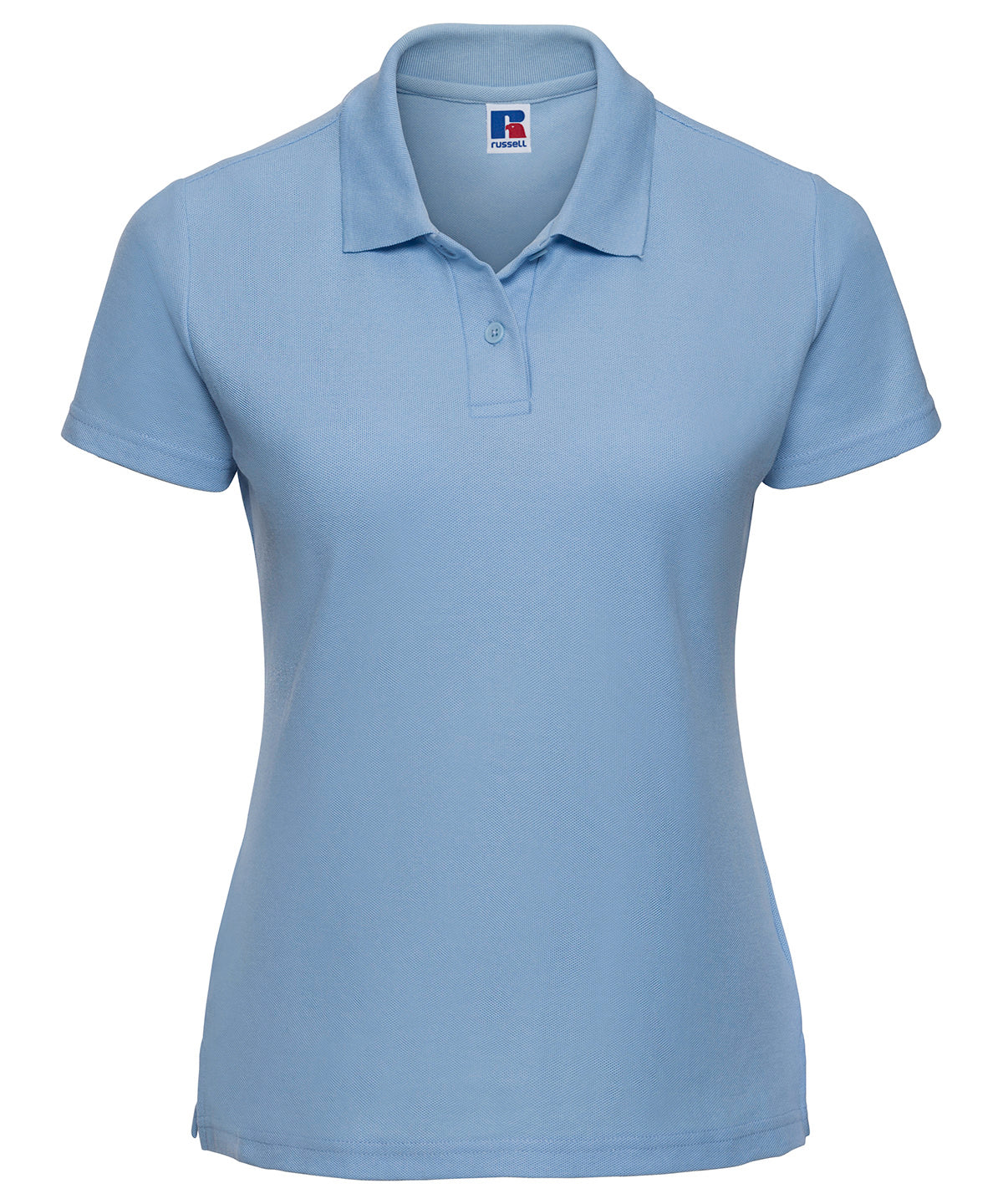 Tryck din logga på Piké från Russell Europe - Anpassa Classic Polycotton Polo - Dam i färgen Himmelblå för företag, föreningar och privatpersoner