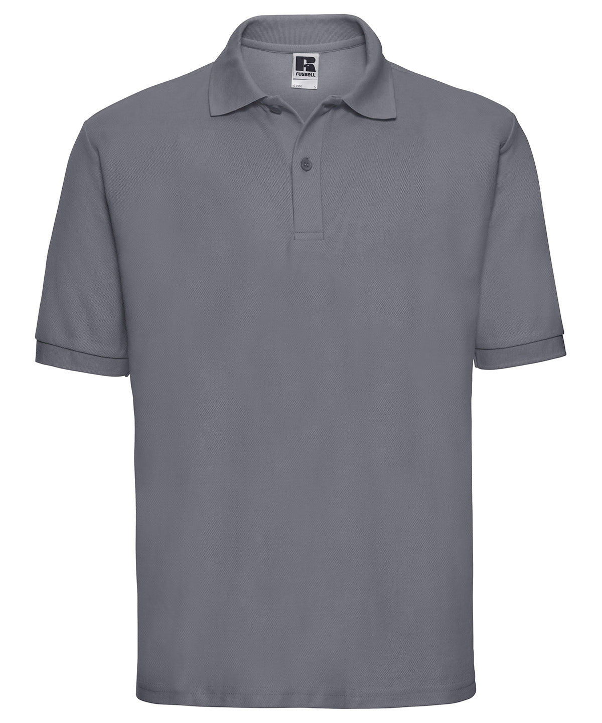 Tryck din logga på Piké från Russell Europe - Anpassa Classic Polycotton Polo i färgen Mörkgrå för företag, föreningar och privatpersoner