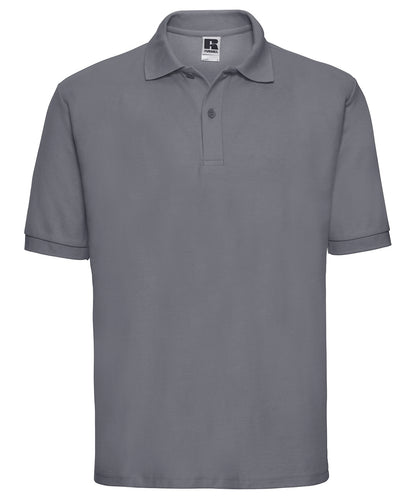Tryck din logga på Piké från Russell Europe - Anpassa Classic Polycotton Polo i färgen Mörkgrå för företag, föreningar och privatpersoner