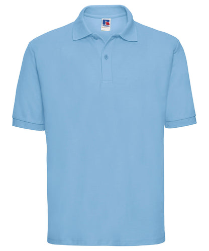 Tryck din logga på Piké från Russell Europe - Anpassa Classic Polycotton Polo i färgen Himmelblå för företag, föreningar och privatpersoner