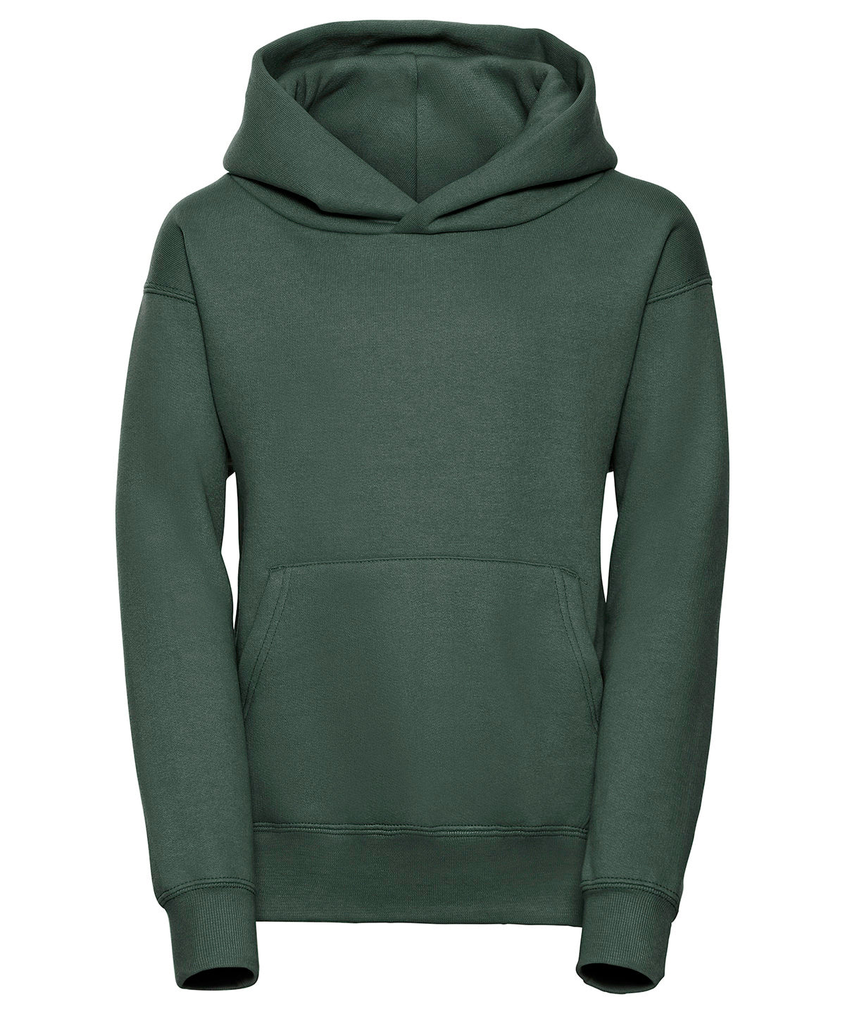 Tryck din logga på Hoodies från Russell Europe - Anpassa Russell Europe - Sweatshirt med Huva för Barn i färgen Djup grön för företag, föreningar och privatpersoner