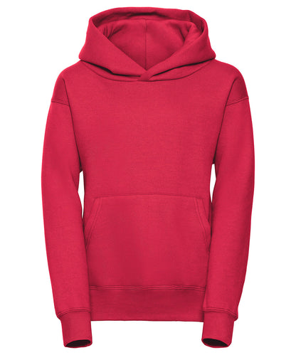 Tryck din logga på Hoodies från Russell Europe - Anpassa Russell Europe - Sweatshirt med Huva för Barn i färgen Mörkröd för företag, föreningar och privatpersoner