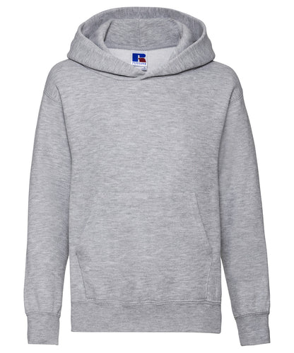 Tryck din logga på Hoodies från Russell Europe - Anpassa Russell Europe - Sweatshirt med Huva för Barn i färgen Ljunggrå för företag, föreningar och privatpersoner