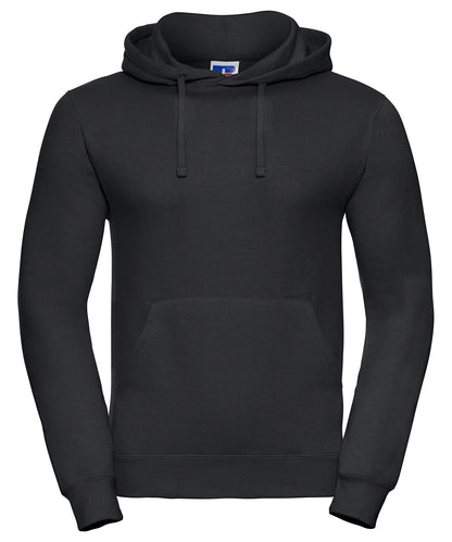 Tryck din logga på Hoodies från Russell Europe - Anpassa Russell Europe - Sweatshirt med Huva i färgen Svart för företag, föreningar och privatpersoner