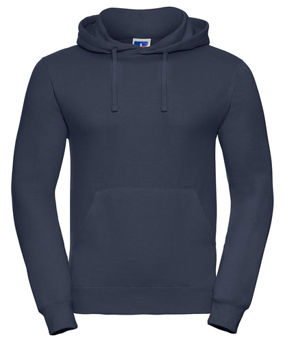 Tryck din logga på Hoodies från Russell Europe - Anpassa Russell Europe - Sweatshirt med Huva i färgen Marinblå för företag, föreningar och privatpersoner