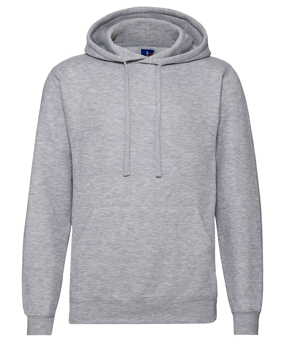 Tryck din logga på Hoodies från Russell Europe - Anpassa Russell Europe - Sweatshirt med Huva i färgen Ljunggrå för företag, föreningar och privatpersoner