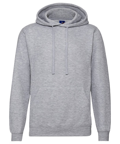 Tryck din logga på Hoodies från Russell Europe - Anpassa Russell Europe - Sweatshirt med Huva i färgen Ljunggrå för företag, föreningar och privatpersoner