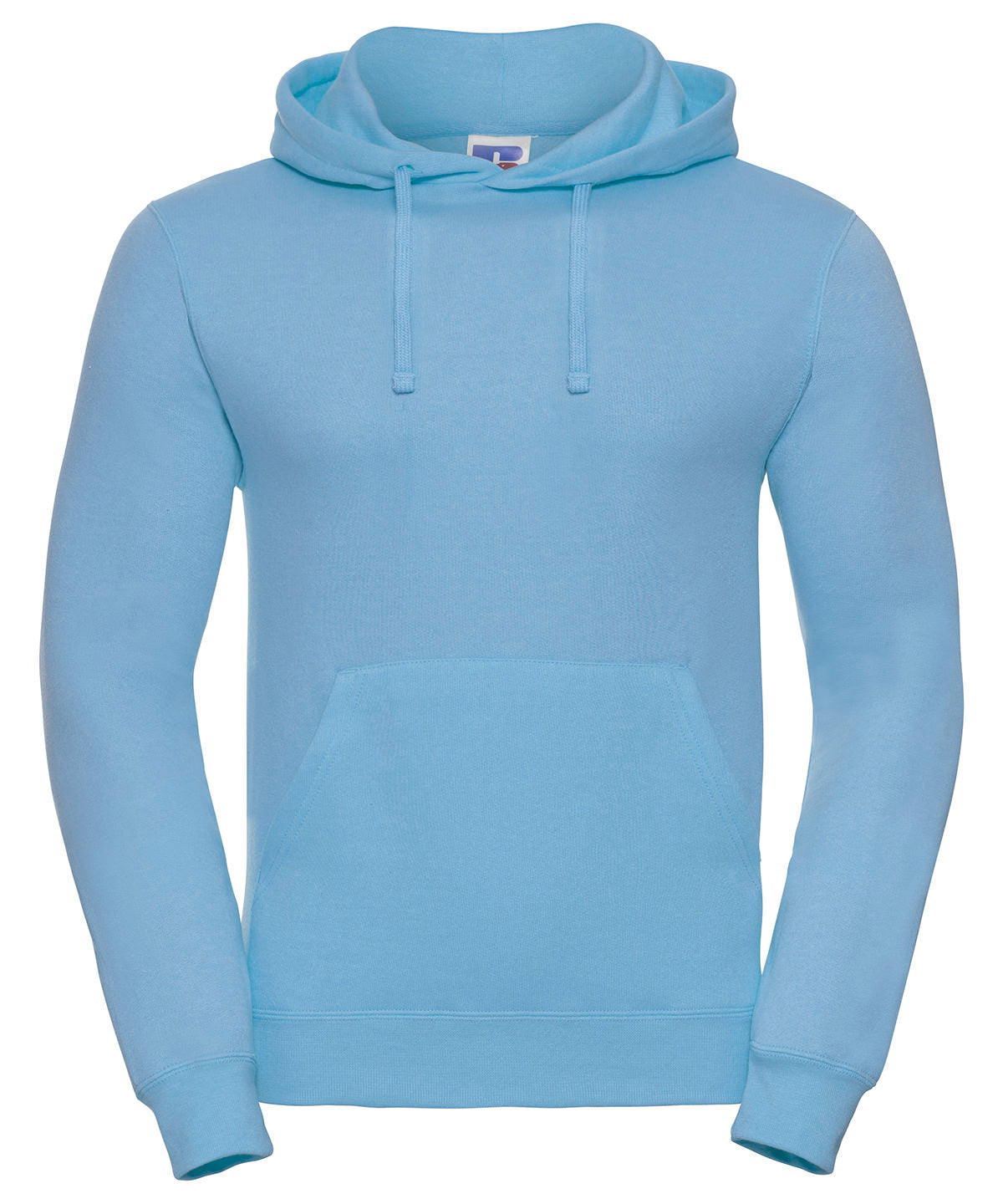 Tryck din logga på Hoodies från Russell Europe - Anpassa Russell Europe - Sweatshirt med Huva i färgen Himmelblå för företag, föreningar och privatpersoner