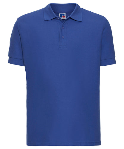 Tryck din logga på Piké från Russell Europe - Anpassa Ultimate Cotton Polo i färgen Royal för företag, föreningar och privatpersoner